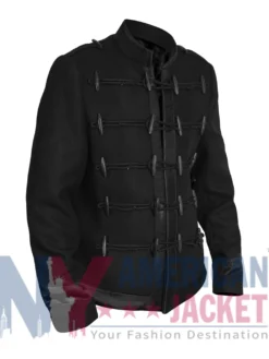 Close-up of Michael Movie Japan Premiere 2026 Jaafar Jackson Black Military Jacket