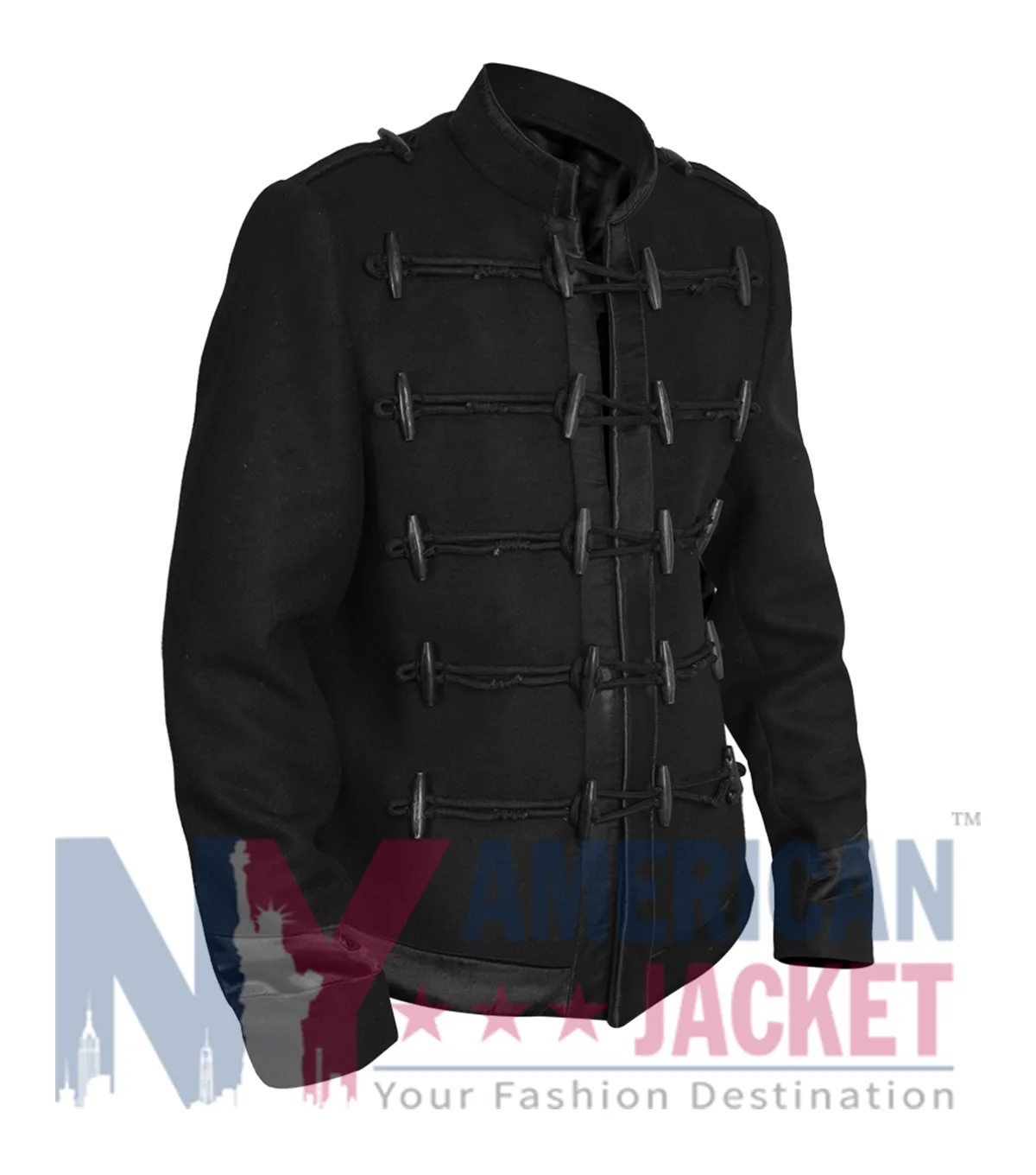 Close-up of Michael Movie Japan Premiere 2026 Jaafar Jackson Black Military Jacket