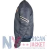 Close-up of Michelle Buteau Survival Of The Thickest Grey Bomber Jacket details