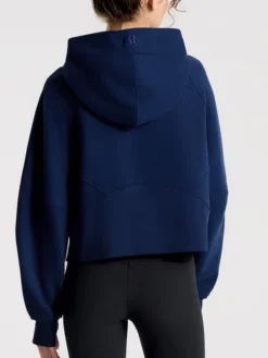 Close-up of NY Yankees x Lululemon Scuba Oversized Half-Zip Hoodie details