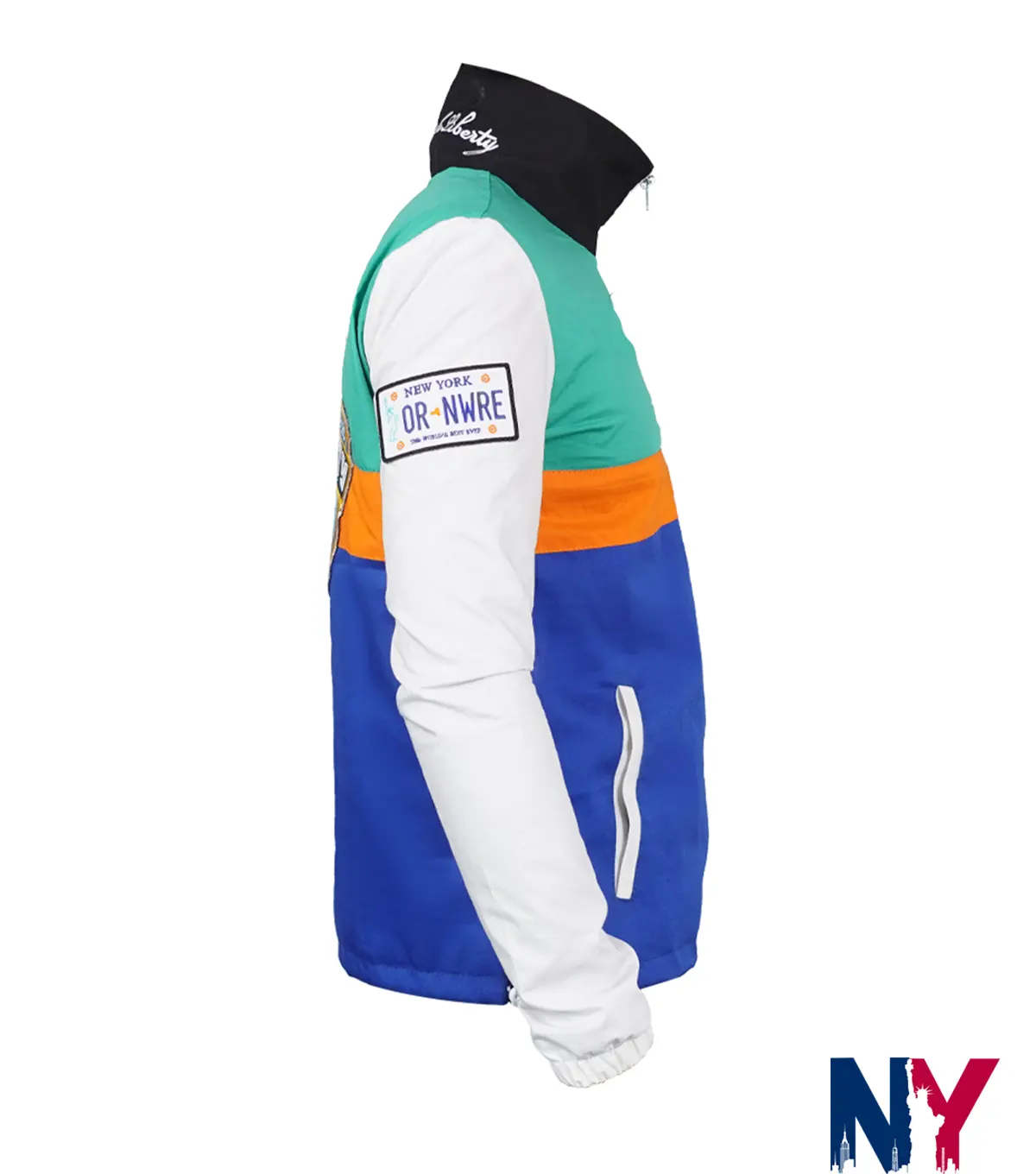 Close-up of Spike Lee WNBA LVA-NYL New York Liberty New York or Nowhere Windbreaker Jacket