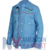 Close-up of Yellowstone Season 05 Floral Denim Shirt with buttoned cuffs and closure