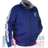 Close up of stand-up collar and YKK zipper closure on Olympics Sasha Sarajevo 84 jacket