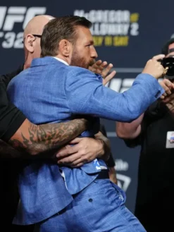 UFC 329 Conor McGregor Face Off Blue Tuxedo