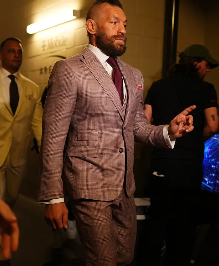 Conor McGregor UFC 329 Grey Plaid Tuxedo
