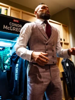 Conor McGregor UFC 329 Plaid Grey Tuxedo