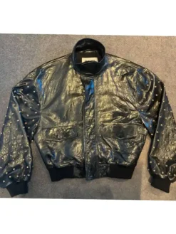 Custom Balenciaga Arirang Jungkook Paris Tour Studded Jacket Front
