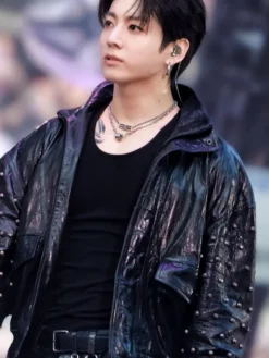 Custom Balenciaga Arirang Paris Tour Jungkook Studded Jacket Side
