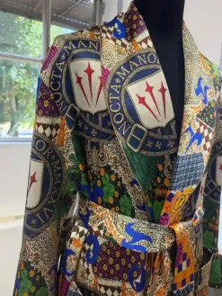 Custom Nocta Drake Multicolor Silk Robe Left View