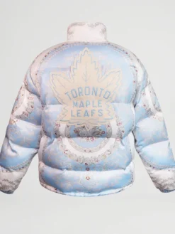 Custom Toronto Maple Leafs Justin Beiber Puffer Jacket Back View