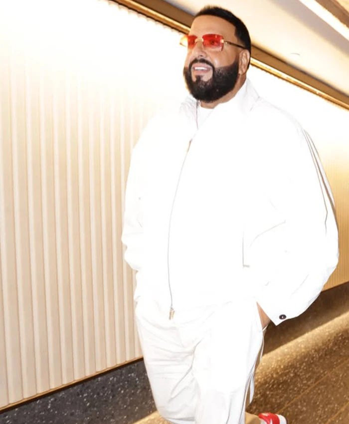 DJ Khaled Show The Tonight White Satin Jacket Side