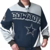 Dallas Cowboys G-III Sports Navy Full-Snap Racing Jacket