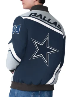 Dallas Cowboys G-III Sports Navy Racing Full-Snap Jacket