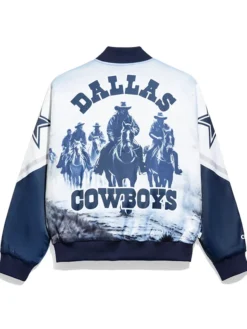 Dallas Cowboys OG Fanimation Varsity Jacket Back View