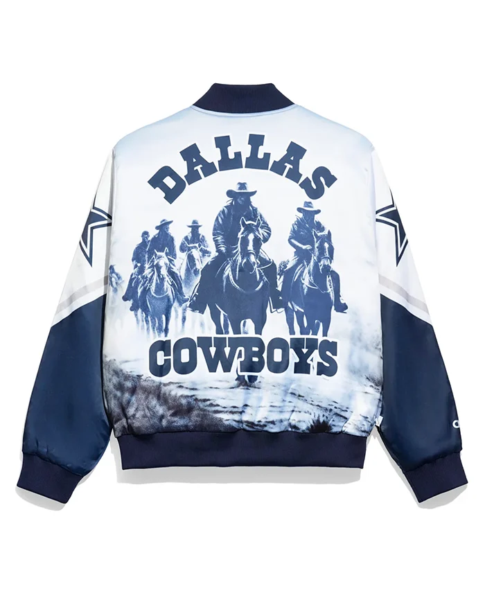 Dallas Cowboys OG Fanimation Varsity Jacket Back View