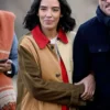Danielle Olivera Colorblock Cotton Coat with buttoned front and classic collar