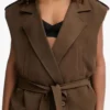 Danielle Olivera In the City Season 1 Brown Wool Vest front view