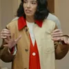 Danielle Olivera In the City Season 1 Colorblock Cotton Coat front view