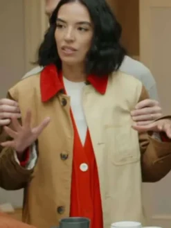 Danielle Olivera In the City Season 1 Colorblock Cotton Coat front view