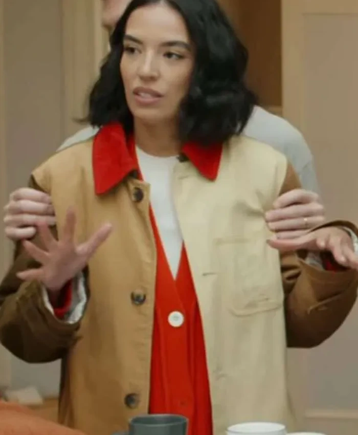 Danielle Olivera In the City Season 1 Colorblock Cotton Coat front view