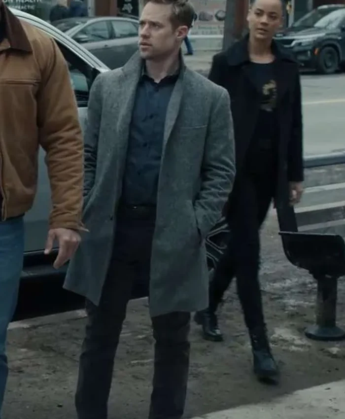 David O’Donnell Reacher Grey Coat Side View