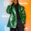 Dominique-Malonga-2026-WNBA-All-Star-Weekend-Green-Leather-Blazer