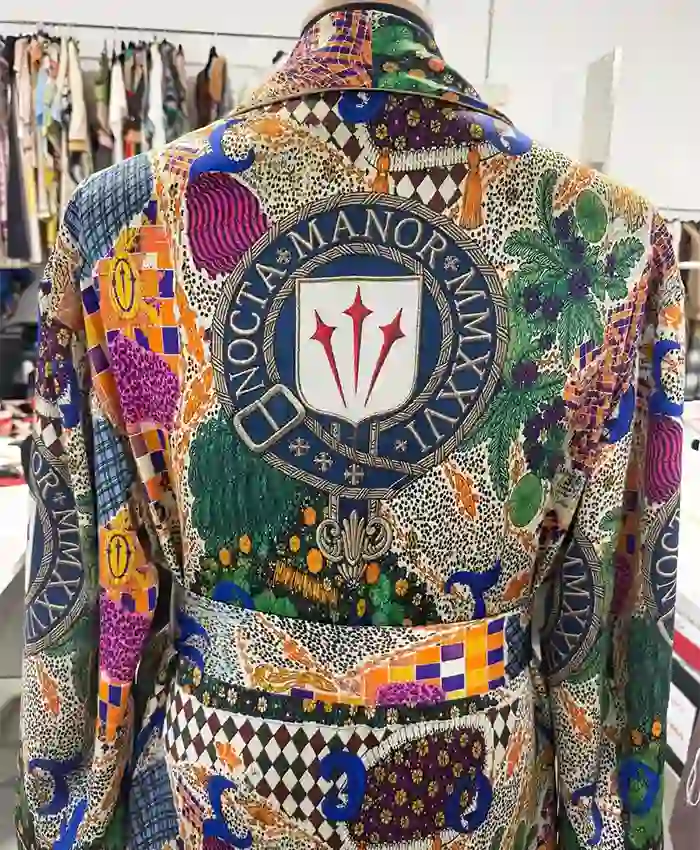 Drake Custom Nocta Multicolor Silk Robe Back View