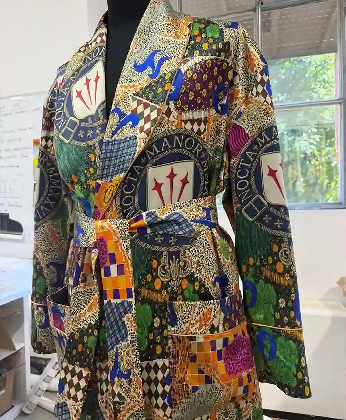 Drake Nocta Custom Multicolor Silk Robe Right View
