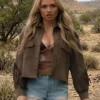 Dutton Ranch 2026 Natalie Alyn Lind Fringe Suede Jacket