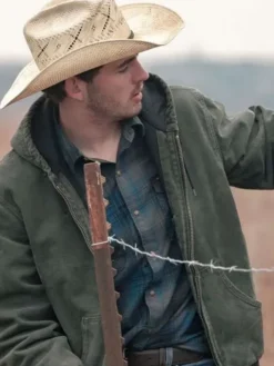 Dutton Ranch S01 Finn Little Green Hooded Jacket