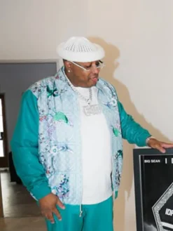 E-40 I Don’t Fk With You Teal Leather Jacket