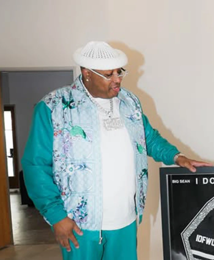 E-40 I Don’t Fk With You Teal Leather Jacket