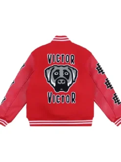 EE Victor Victor Varsity Jacket Back View