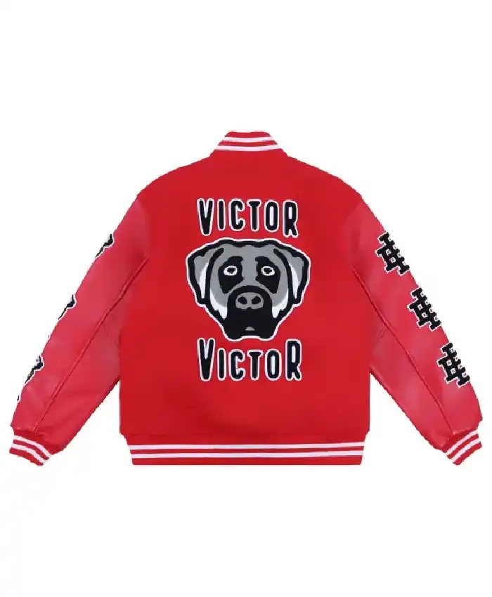 EE Victor Victor Varsity Jacket Back View