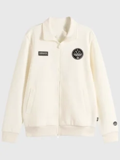 END. x Adidas Angelzarke SPZL Cream Fleece Track Jacket front view