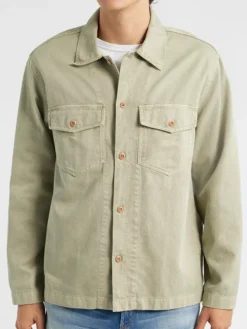 Earthen Sage Cotton Twill Shirt Jacket