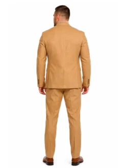 Alan Ritchson Reacher movie event brown suit with a tailored fit and refined style