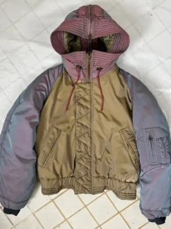 Emporio Armani AW93 Iridescent N2B Bomber Jacket front view in multicolor finish