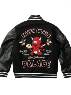 Fallen Angels Palace Full-Snap Varsity Jacket Sale