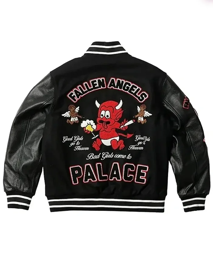 Fallen Angels Palace Full-Snap Varsity Jacket Sale