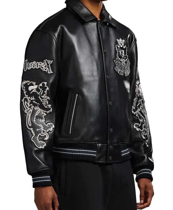 Goth Avirex Jacket Left View