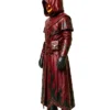 Gothic Cosplay Red Leather Halloween Duster Coat