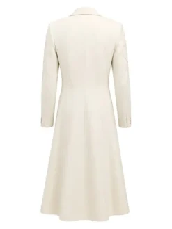 Grab Wimbledon 2026 Jannik Sinner Beige Suiting Fabric Trench Coat Back