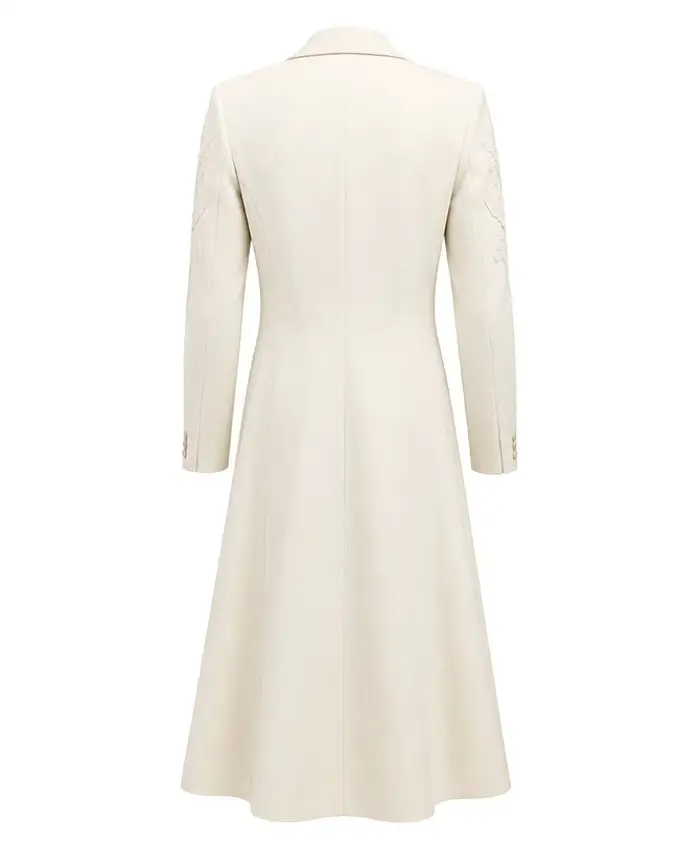 Grab Wimbledon 2026 Jannik Sinner Beige Suiting Fabric Trench Coat Back