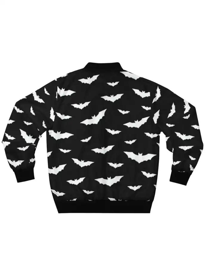 Halloween Bats Black Bomber Jacket