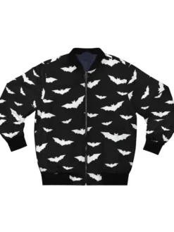 Halloween Black Bats Bomber Jacket