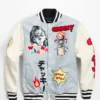 Halloween Blue And White Chucky Bomber Jacket