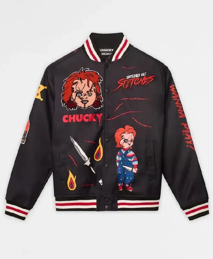 Halloween Chucky Wool Varsity Jacket
