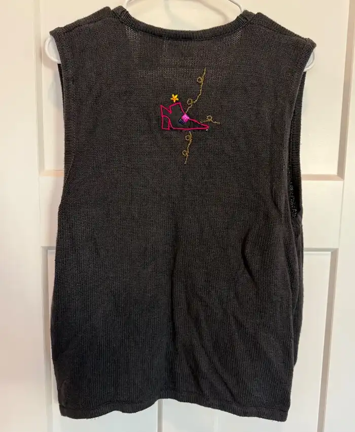 Halloween Embroidered Vintage Vest