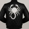 Halloween Gothic Scorpion Leather Bomber Jacket
